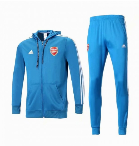 2019-2020 veste d'entraînement à capuche de formation Arsenal costume bleu
